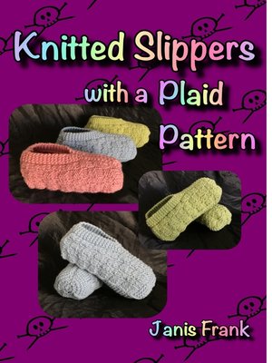 cover image of Knitted Adult Slippers with a Plaid Pattern
